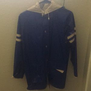 Blue/Tan rain jacket